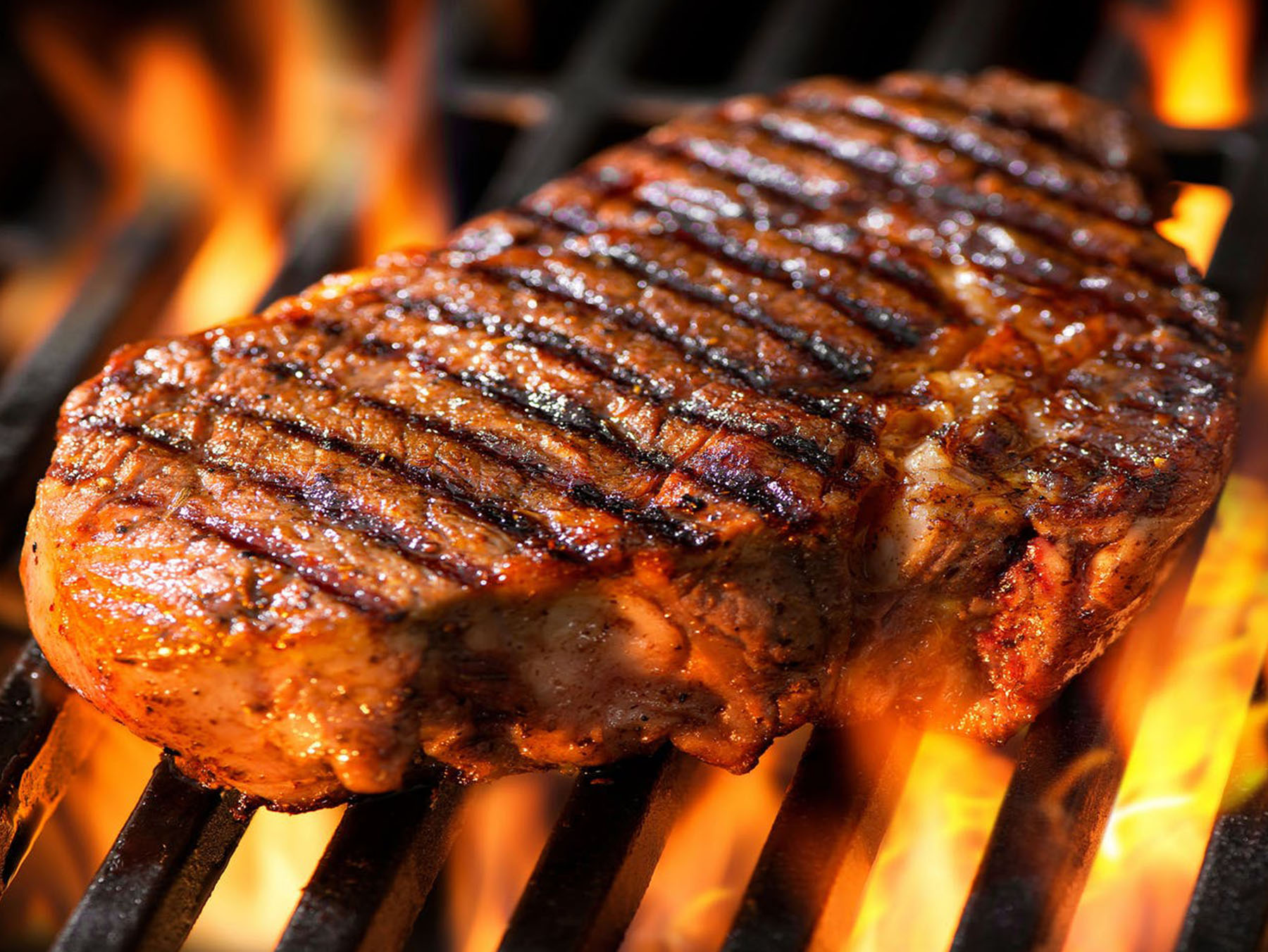 Steak on a grill